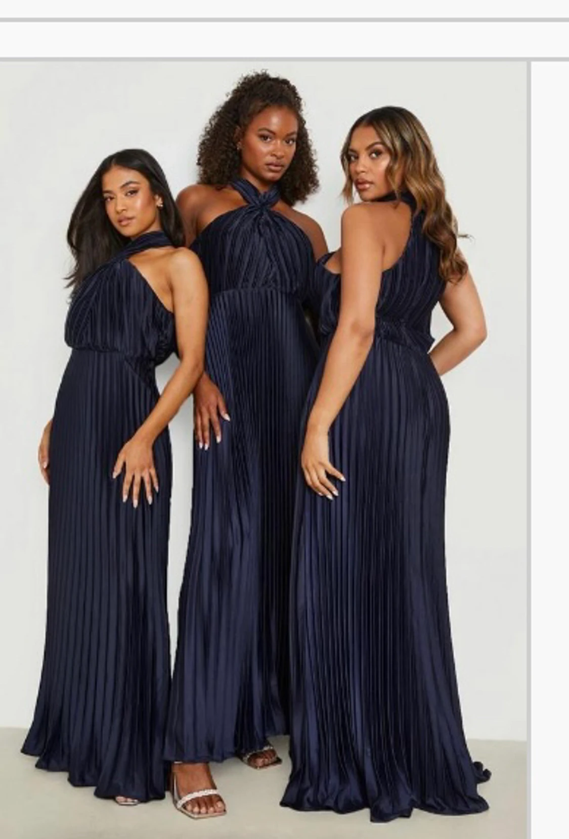 Ny plisserad balklänning