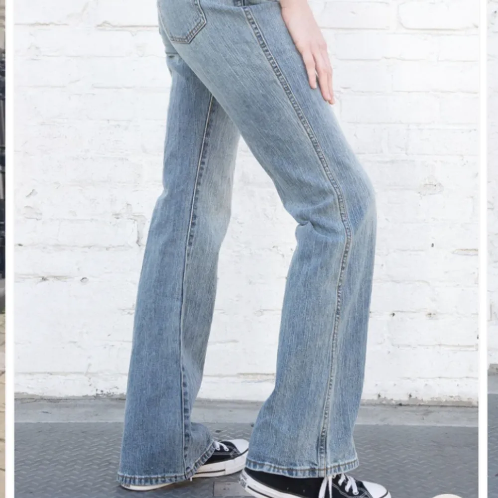 Snygga jeans från brandy melville i storlek S. Använda några gånger. På mig som är 160 är dom lite för långa, skulle passa på någon mellan 165-170. Säljer för 300 + frakt, köpta för 500. !inte mina bilder! Kom privat för flera bilder och för mer info💗. Jeans & Byxor.
