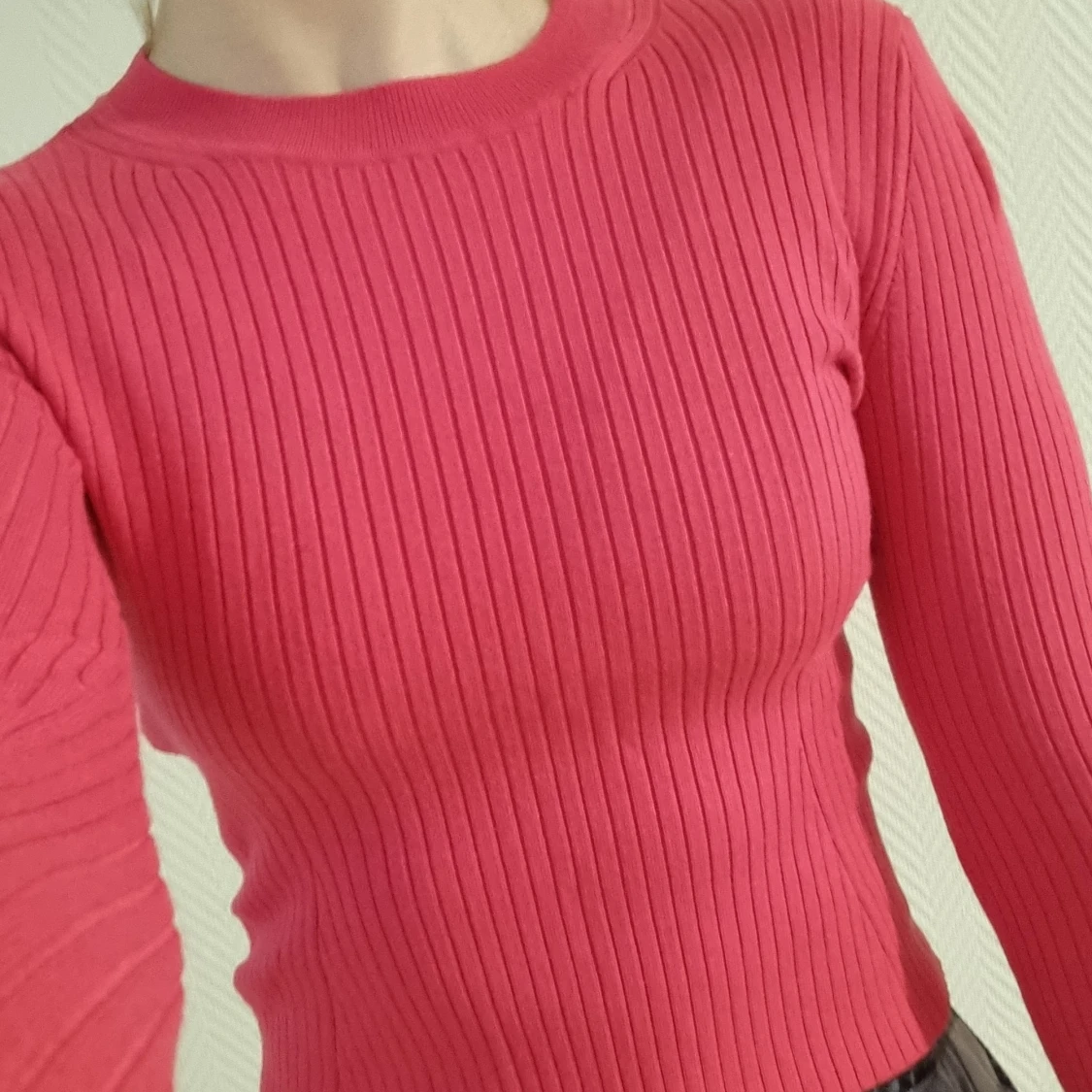 Rosa stickad tröja HM