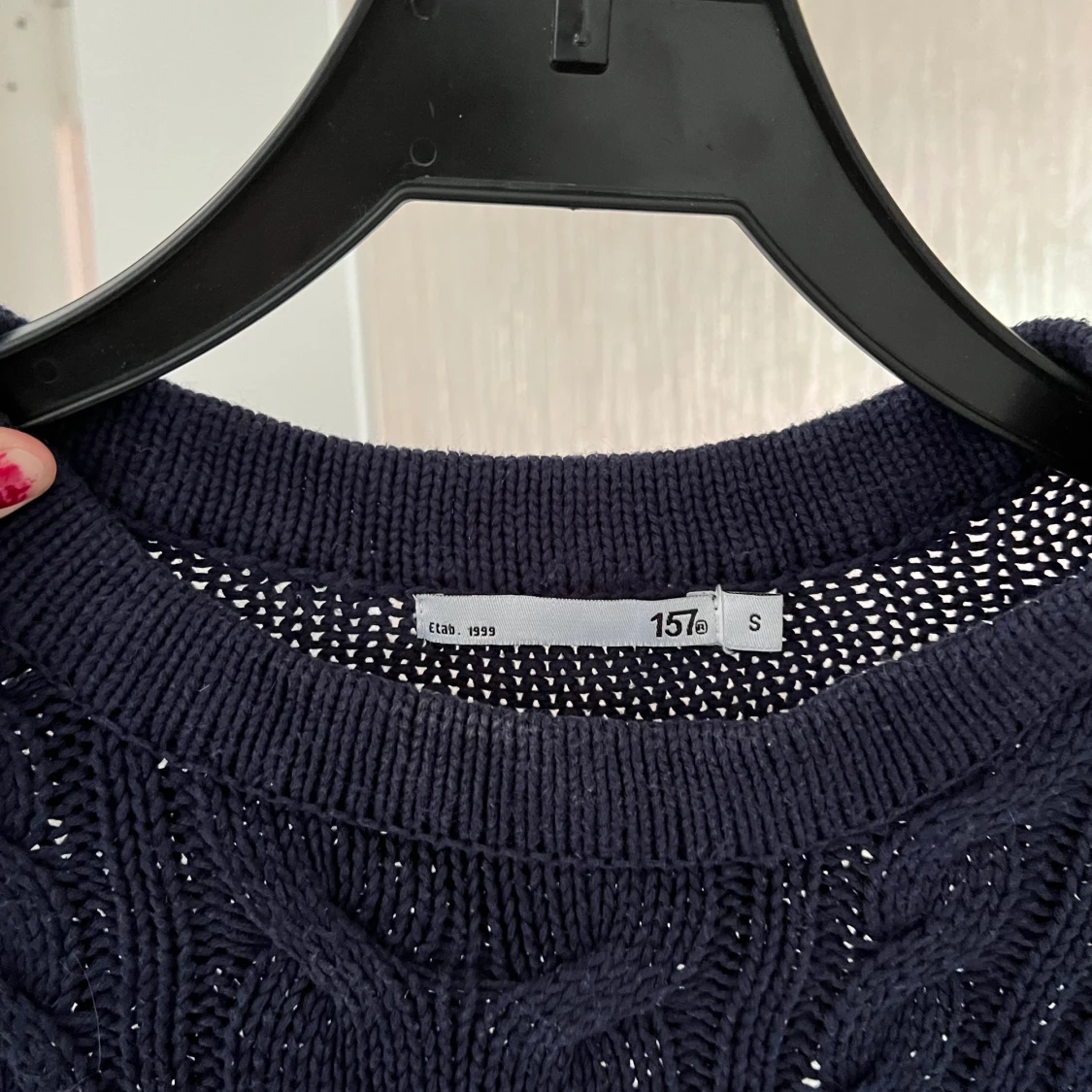 Stickad långärmad tröja  - 90