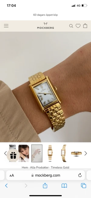 Mockberg timeless klocka - Helt ny, guld med vitt ur