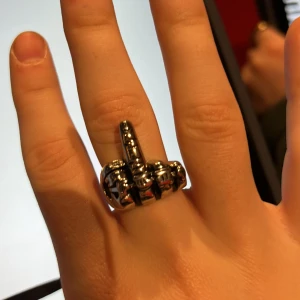 Ring  - Väldigt cool ring! Tror det är äkta stål! Skriv om ni vill ha fler bilder så fixar jag det! Den är storlek 8! 
