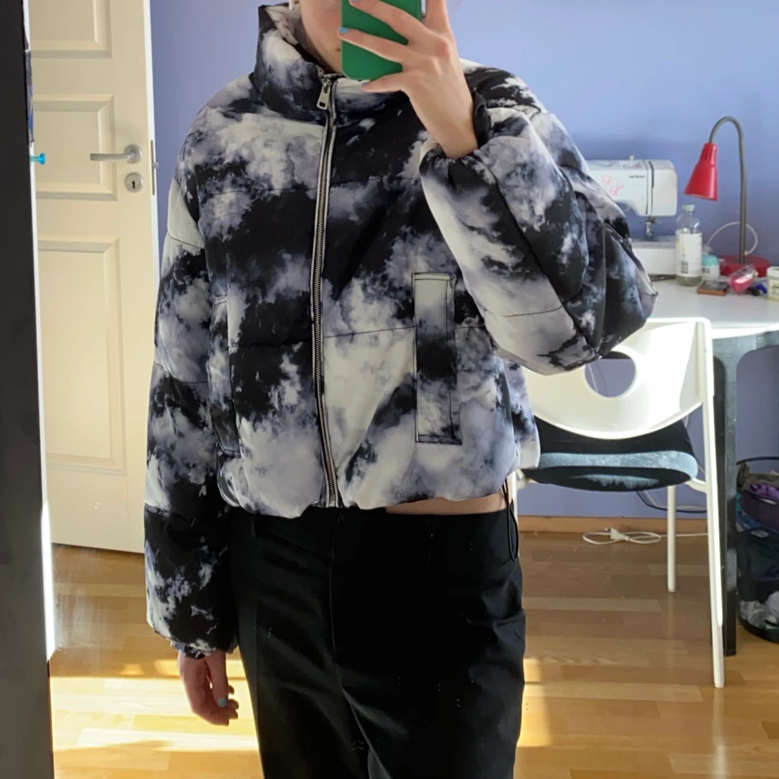 Jacka med moln mönster - 90