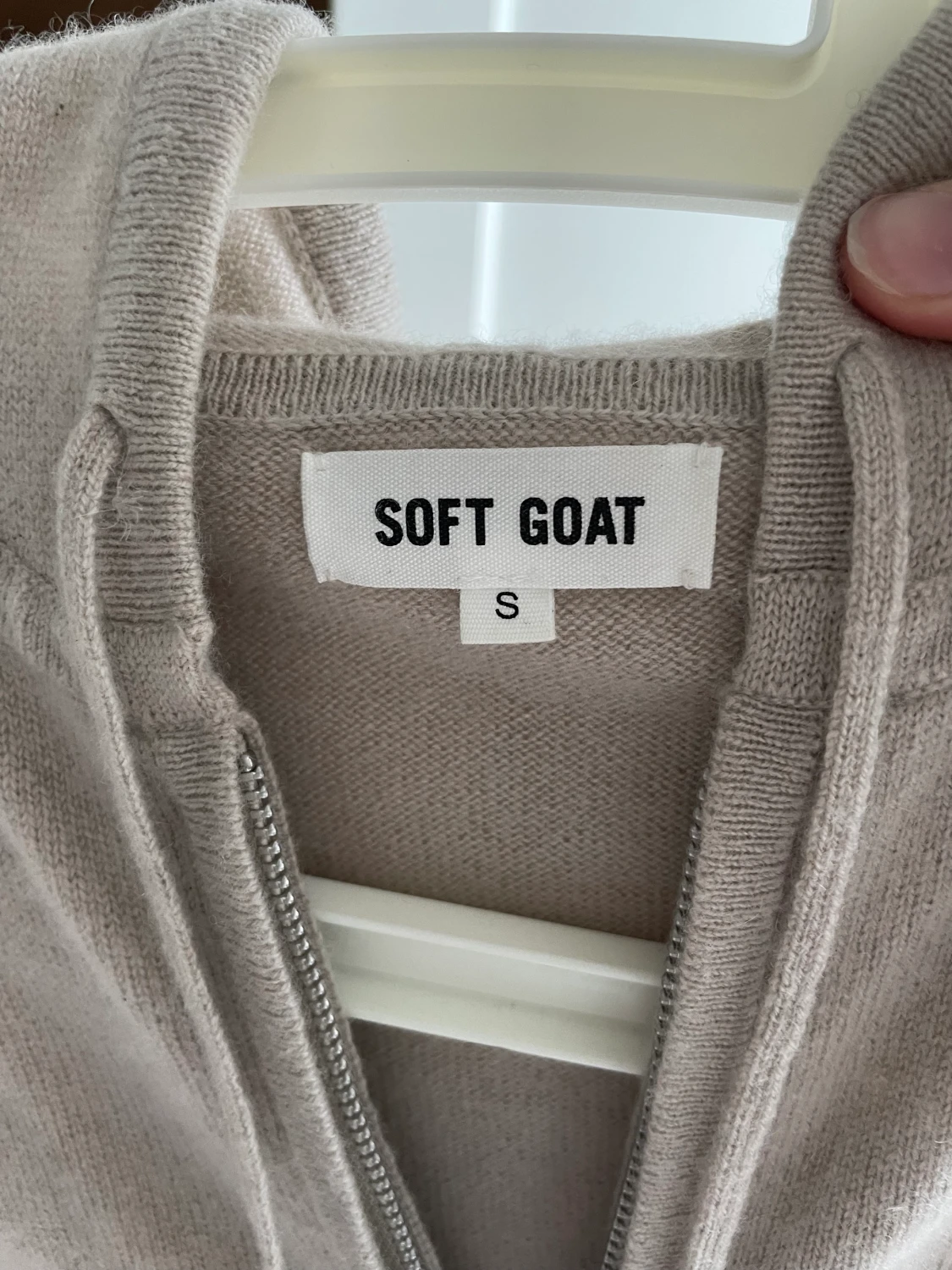 Soft goat zip up hoodie