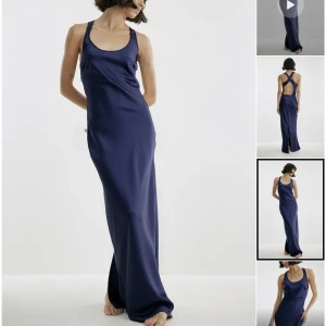 Satinklänning NAKD x Josefine HJ - Blå lång satinklänning med öppen rygg från NAKDs kollektion med Josefine HJ i storlek 38. Säljer då den var för stor för mig, endast provad & prislapp sitter kvar. Helt slutsålt på hemsidan, nypris 549. Pris kan diskuteras!💗💗