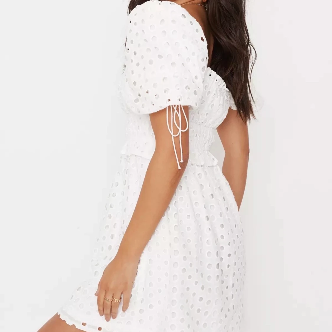 Vit klänning, strl 34 - 91