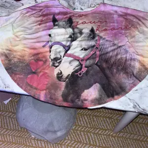En t-shirt med 2 hästar på