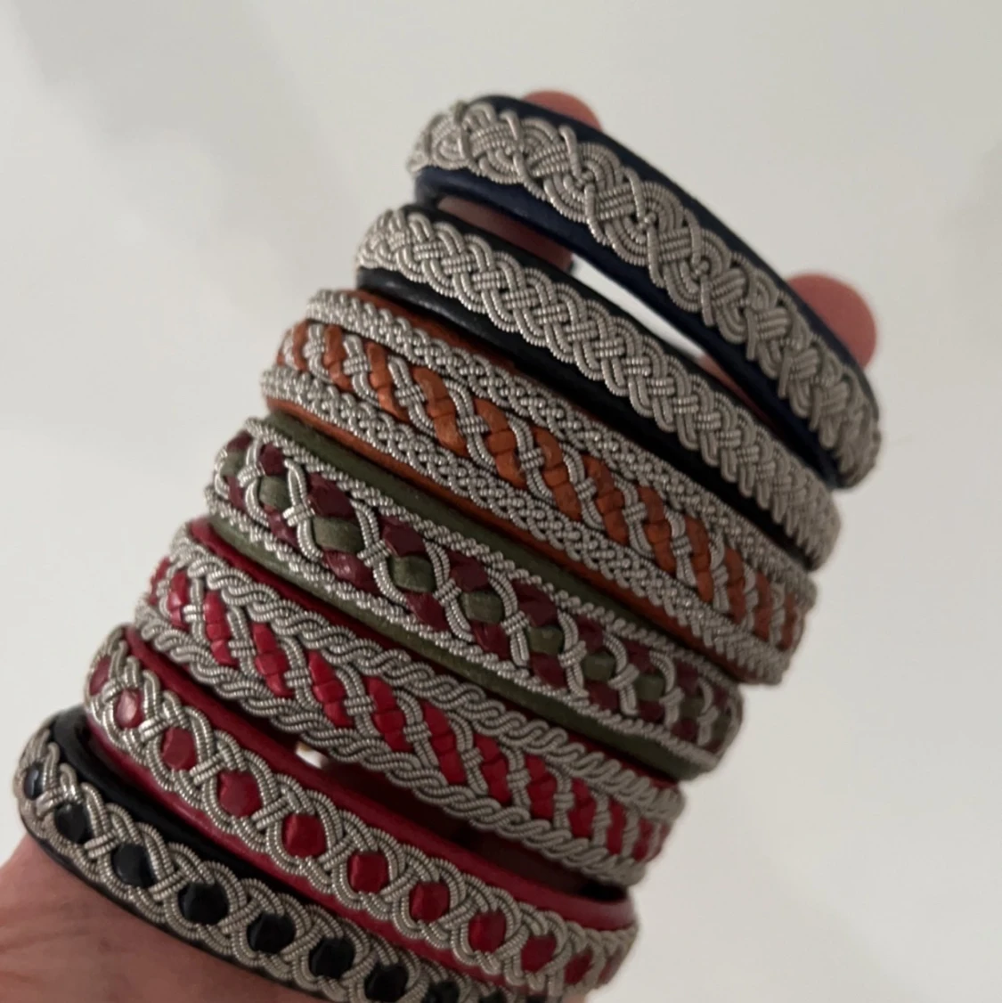 Tenntrådsarmband,renskinn - 90