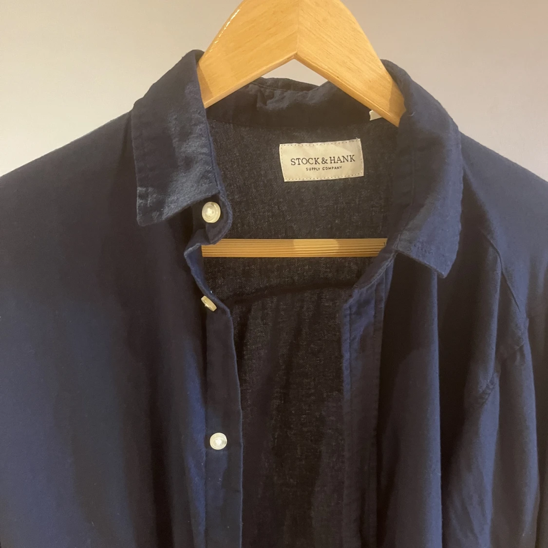 Marinblå skjorta - 90