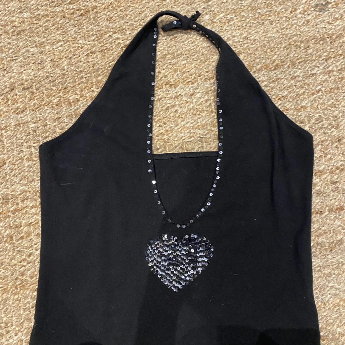 Svart topp med glitter  - 91