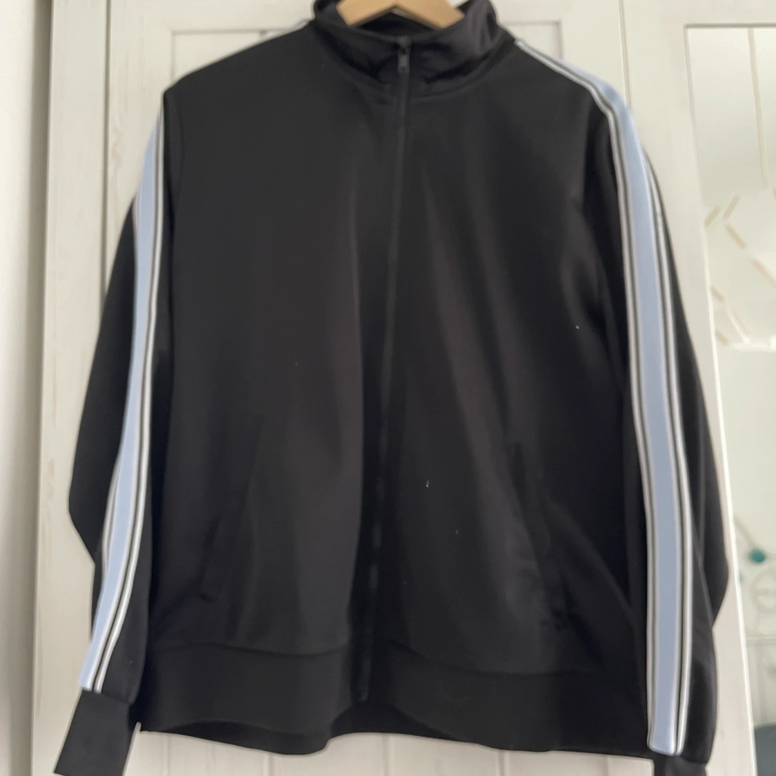 Monki track top in black