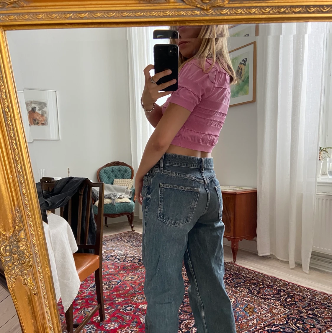 Rosa croptop från ASOS strl. XS-S - 90