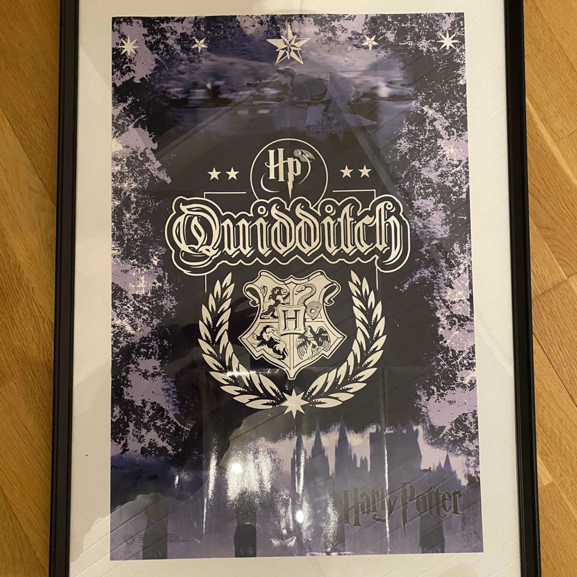 Hej, vi säljer den här Harry Potter Quidditch tavlan med värde 300kr. Vi är inte så intresserade av Harry Potter längre och vill därför sälja denna tavlan. Tavlan är 73 cm på bredden och