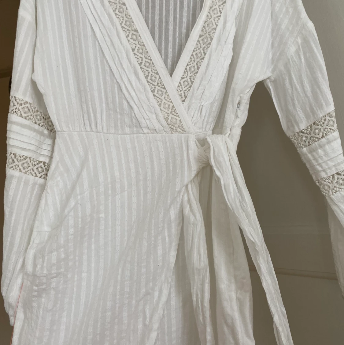 Vit klänning i linne - 91