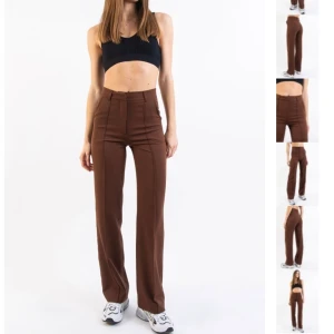 Kostymbyxor från madlady  - Helt nya och oanvända Kostymbyxor i strl eu 40 längd 34, passar dig som är lite längre. Färgen Brown, säljer pga kan ej skicka tillbaka. Nypris 550kr säljer för 350+frakt💕💕