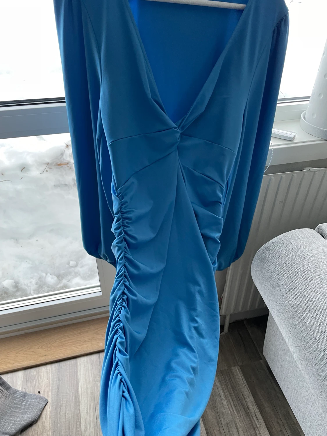 Blå festklänning - 90