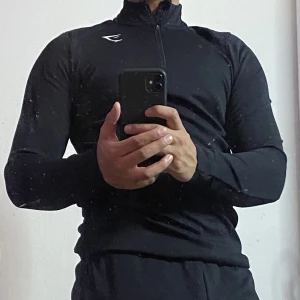 Fräsch GYMSHARK half-zip - Fräsch träningströja från Gymshark. Den är för tajt för mig så passar grymt till en annan gymbro. 