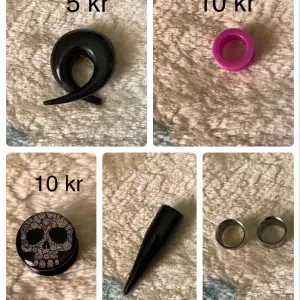 ♥️Töjningar i olika storlekar! ♥️Bild 1: 16mm! ♥️Bild 2: 8mm! ♥️Bild 3: 20mm! ♥️20 kr om inget annat står vid smycket! ♥️Köparen står för frakt! ♥️kolla gärna mina andra annonser oxå för fler töjningar!