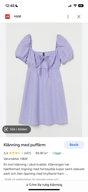 Klänning - Säljer denna söta sommarklänning från hm i storlek 34💗💗