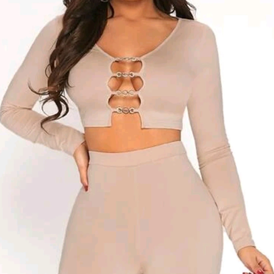 Cut Out Front Crop Top & Leggings