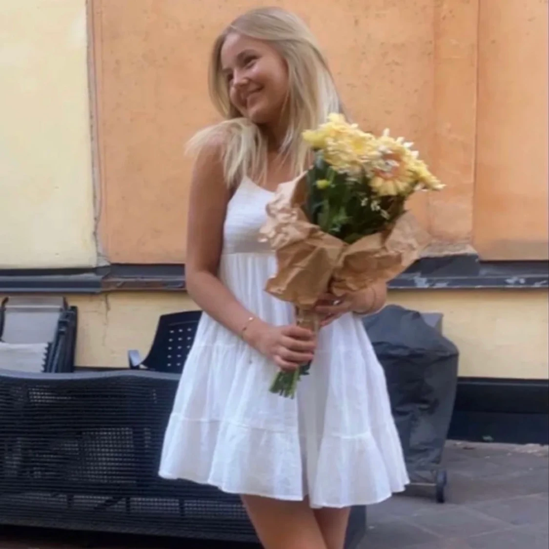 Vit zara klänning - 90