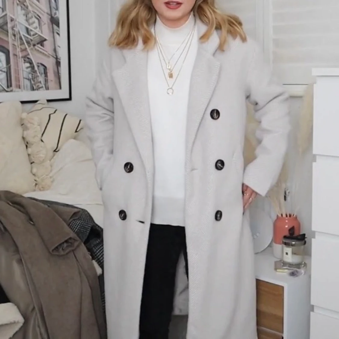 Newlook coat beige/grå - 91