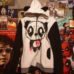 Brand: killer panda, size L, worn about 4 times, sleeves with a paw decor and a hole for your thumb, hood with panda ears, zip up hoodie.