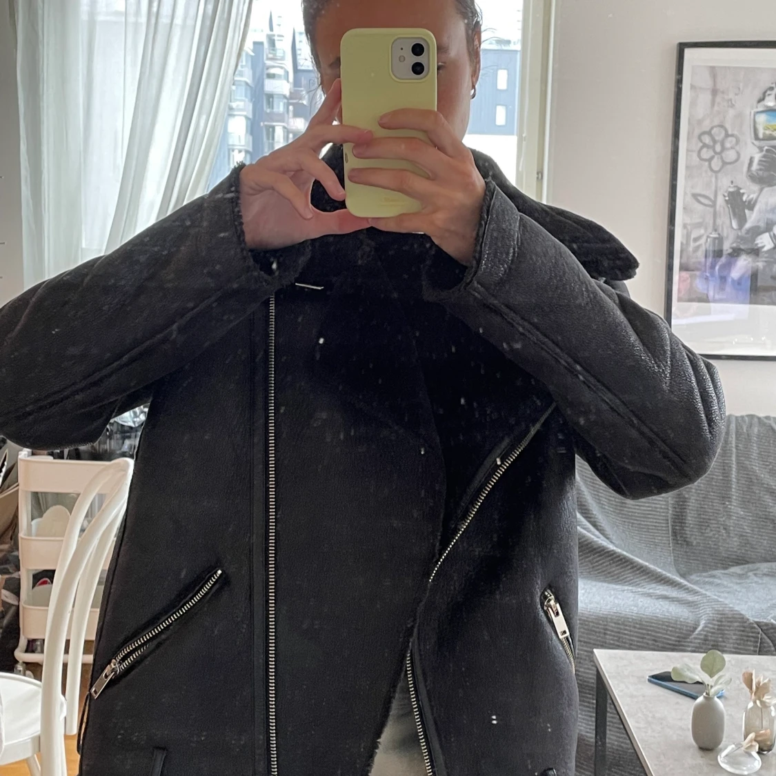 Faux leather jacka från Nakd