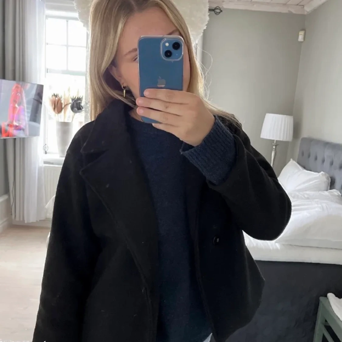 Beige kappa passande till hösten - 90