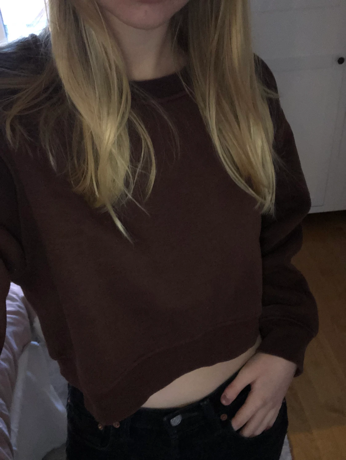 Croppad sweatshirt