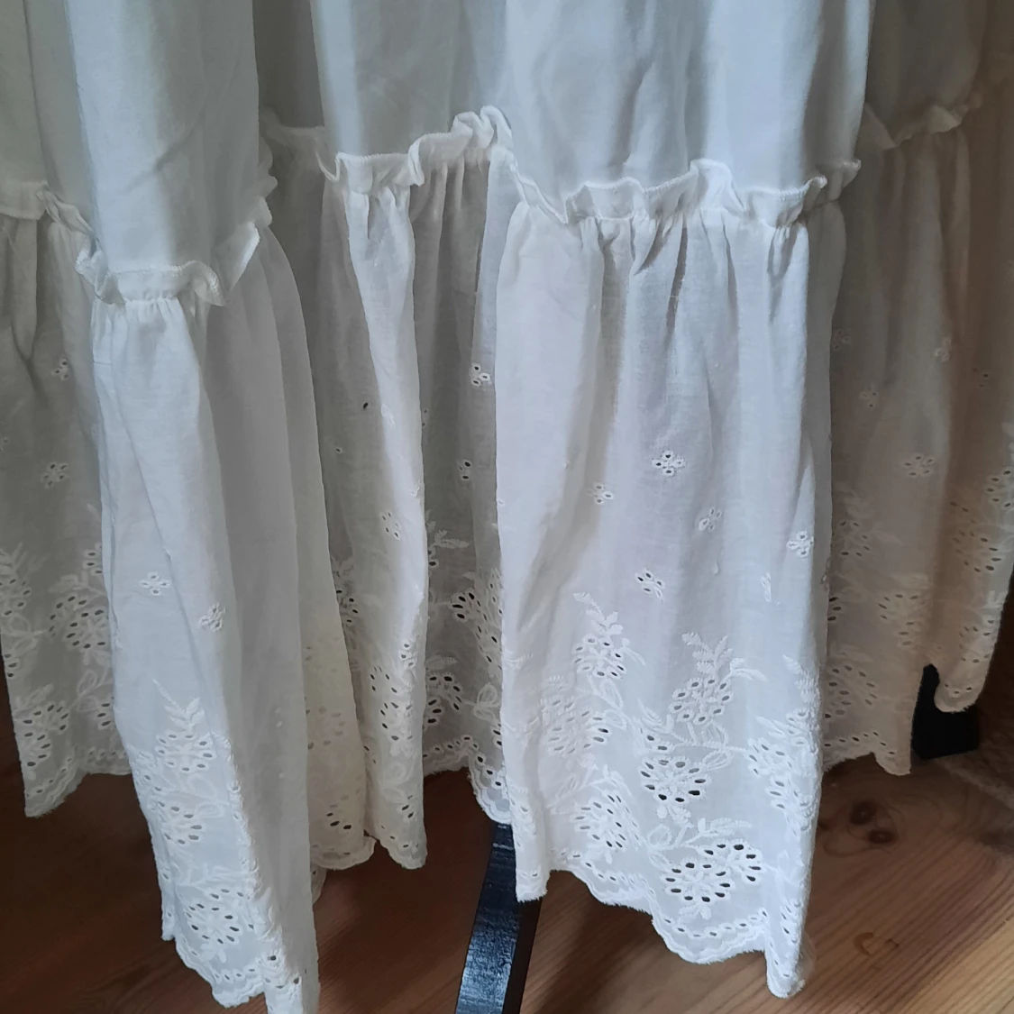 Vit romantisk boho-klänning - 91