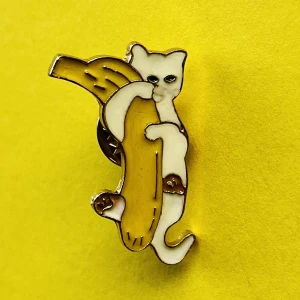 Katt och banan pin 🐈 - Fri frakt ☀️🐈