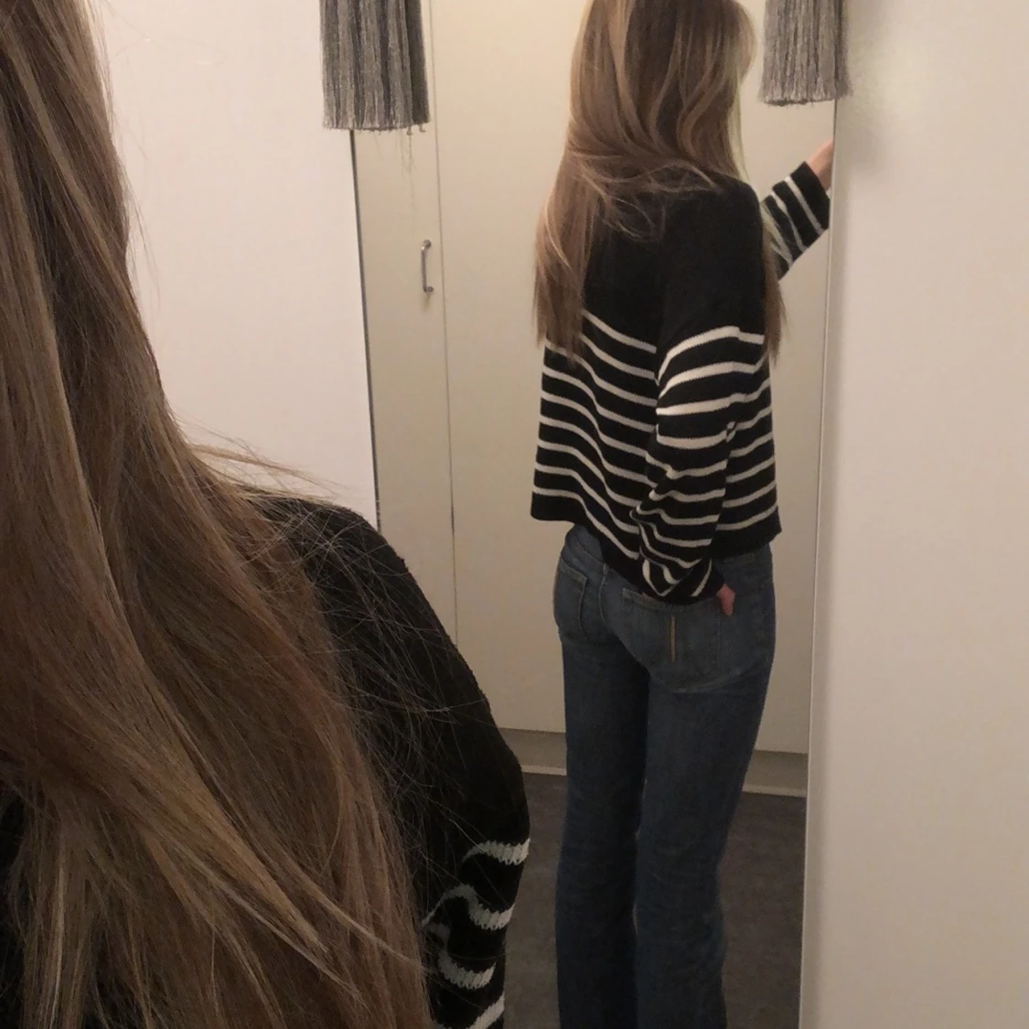 Randig stickad tröja 