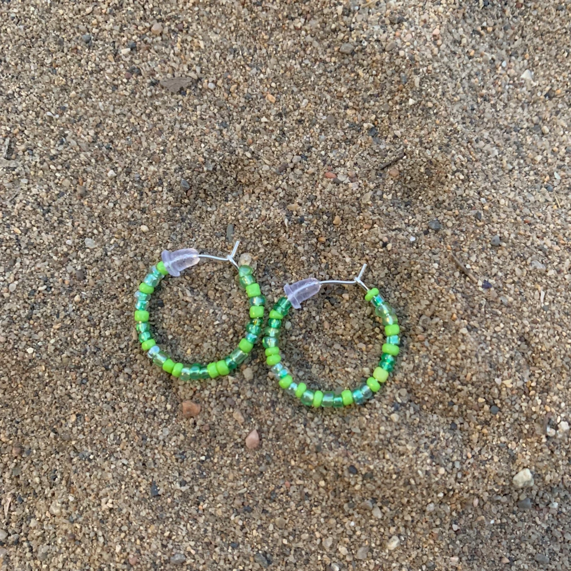 Gröna handmade hoopsđ