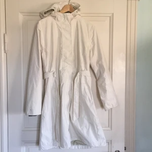 #kappa - Vit lång kappa tunn, vind och vatten-tät 