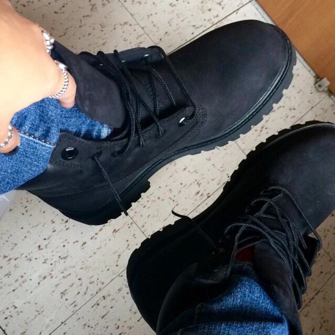 Svarta matta Timberlands