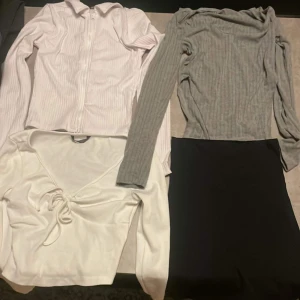 Kläder - Tröja med dragkedja 50kr Grå tröja 30kr Vit tröja 30kr Kjol 50kr