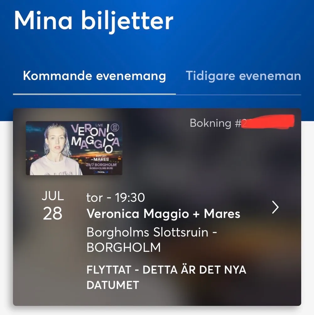 Säljer min slutsålda biljett till Veronica Maggio + Mares konserten i Borgholm, då annat tyvärr har kommit emellan💓. Övrigt.