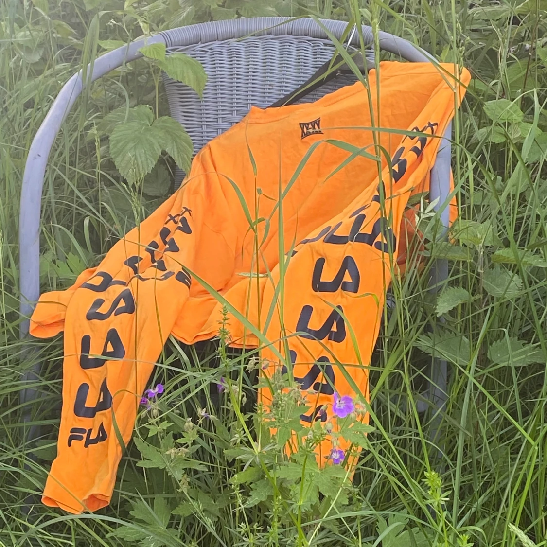 Orange Fila tröja perfekt till skater stilen - 90