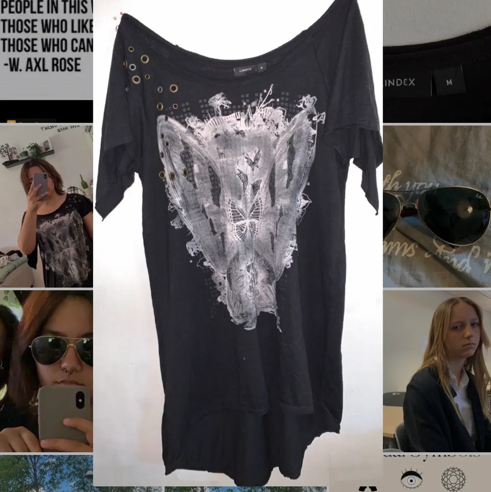 Lång T-shirt från Lindex för ca 200-400kr. Den har mjukt och luftigt material. Tröjar är använd men har inga hål eller fläckar. Bra skick. T-paidat.