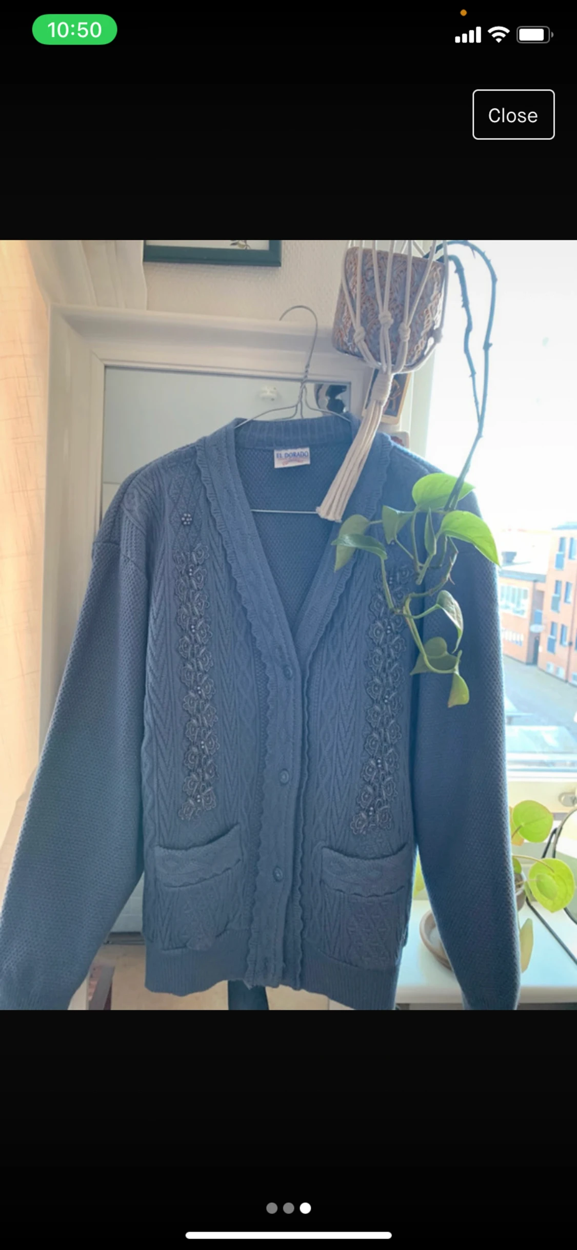 Blå vintage kofta - 91