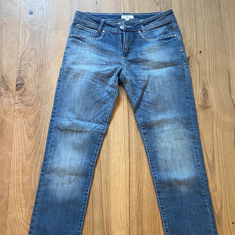 Blå Fancy woman jeans stl XS/S | Plick Second Hand