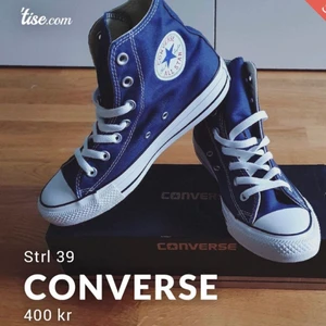  Converse  - Blå converse strl 39 300+ frakt 