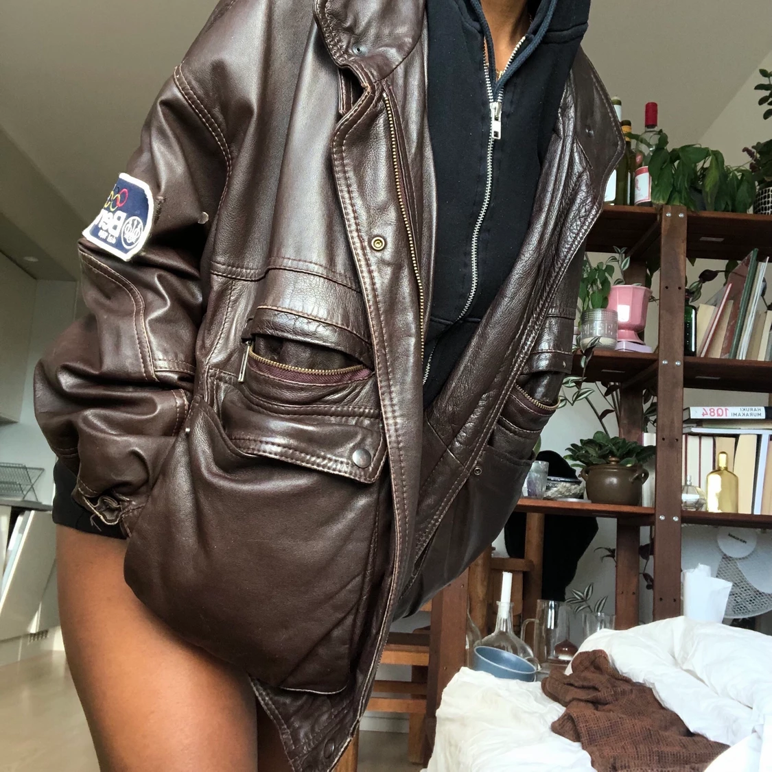 Vintagre retro läderjacka - 91