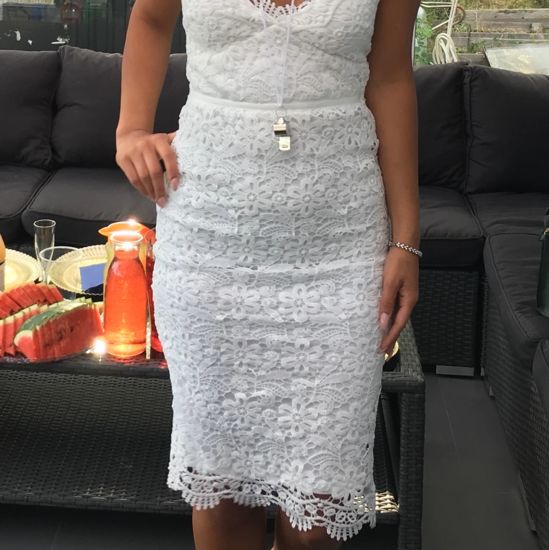 Vit klänning storlek S 