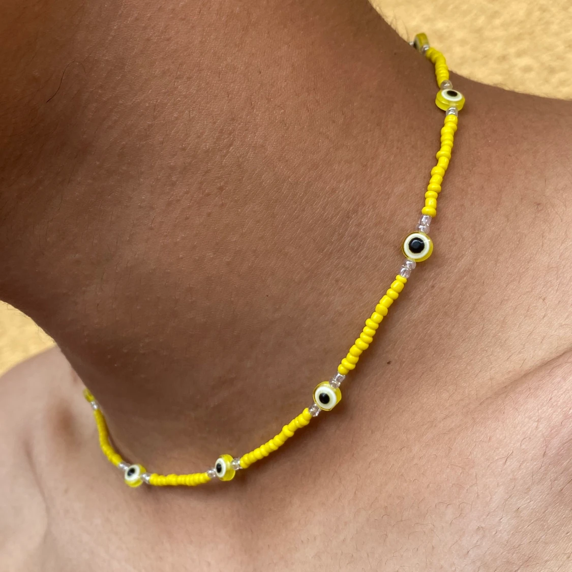 Gult Evil eye Halsband 🌟