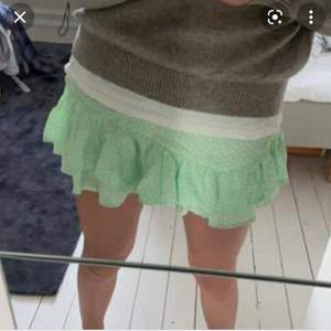 Säljer denna jätte fina och somriga kjolen då den inte kommer till användning längre. Den har ”inbyggda” shorts under kjolen. Använd 3-4 gånger men är i väldigt bra skick.❤️❤️‍🔥Lånade bilder.