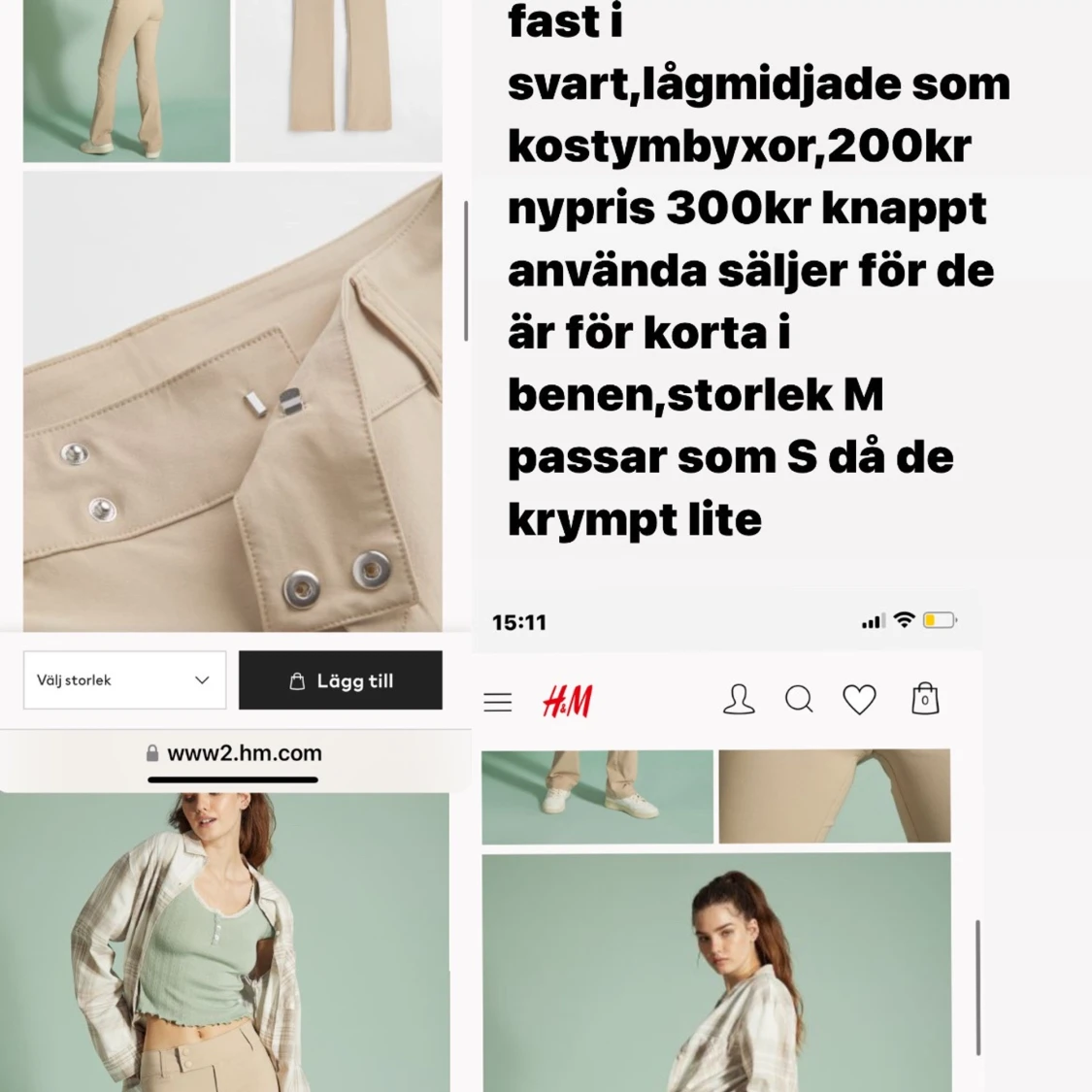 Kostymbyxor lowwaist