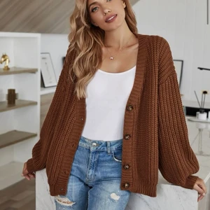 Cardigan/kofta - Brun oversized kofta/cardigan🥰