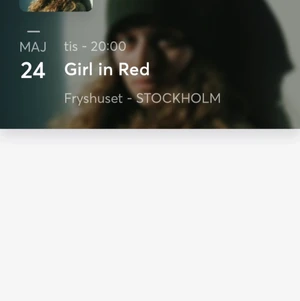 4 GIRL IN RED BILJETTER  - Stockholm den 24 Maj. Biljetter mailas till dig som köper. 270kr styck